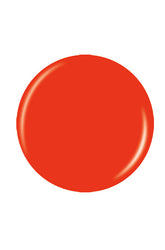 Illustration of  fiery orange color in round shape as a sample color Pantone of nail color